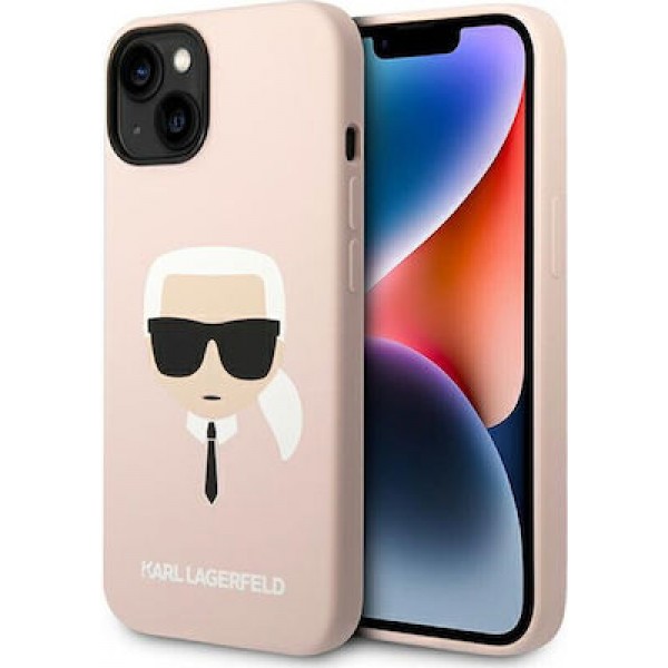 Karl Lagerfeld Karl Head Silicone Case Pink (iPhone 14)